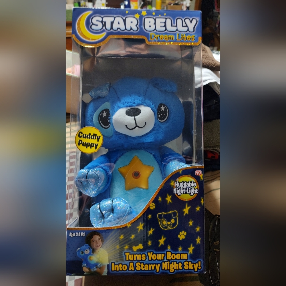 Dream Lites Cuddly Blue Puppy